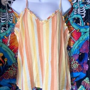 Cute striped orange tank